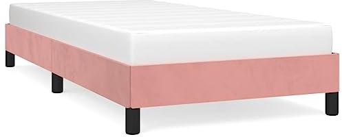 QJBSAVVA Base Letto Matrimoniale/Lettino Singolo Struttura Letto Una Piazza E Mezza/Rete Letto Singolo Rete Matrimoniale/Rete Singola - Giroletto Rosa 100x200 cm in Velluto