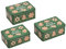 Biscuit Tins Square Merry Christmas Set of 3 – Metal Cookie Tins Green with Merry Christmas & Gingerbread Man for Cookies Biscuits & Snacks – Biscuit Tin Storage Tin with Lid in 3 Sizes