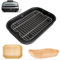 WEBROIL Sartén antiadherente, estante de acero inoxidable y forros para freidora de aire para parrilla interior Ninja FG551 Smart XL 6 en 1, piezas para accesorios de freidora de aire Ninja con papel