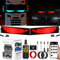 2 luces LED de ojos de diablo para coches, para camiones, pantalla suave, programable, LED programable, aplicación inteligente, Bluetooth, USB, 5 V, ojo de diablo, camión (12 cm x 60 cm)