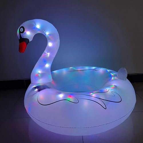 Solar LED Flamingo Float für Erwachsene - Light-Up Pool Float Nacht Schwimmen (Strand/See)
