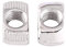 Juego de 50 tuercas de ranura en T M8 galvanizadas de acero al carbono plateado - Perfil de aluminio - Ranura de extrusión - Estándar europeo (EU40-M8*19,5 x 10)