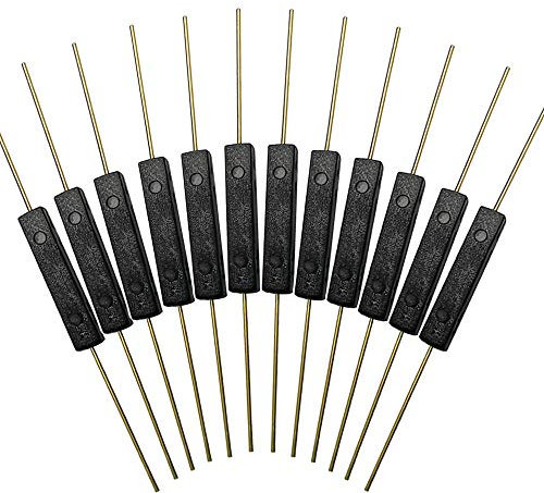 QitinDasen 12Pcs Premium GPS-14A Plastica Interruttore Reed, 2.5X14mm Interruttore Reed Magnetico, Contatto Reed Normalmente Aperto (N/O) Interruttore a Induzione Magnetica