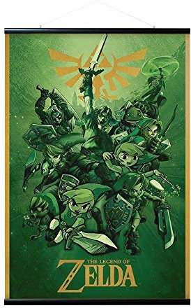 Erik Magnetische Posterleiste mit Poster - The Legend of Zelda - Poster mit Rahmen
