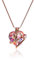 Liebe Dich für Immer Kette Damen Herzkette Rose Halskette 925 Sterling Silber Schmuck Geschenk für Frauen Sie Frau Freundin Mama Oma Geschenke Valentinstag Muttertags Weihnachten (rosa)
