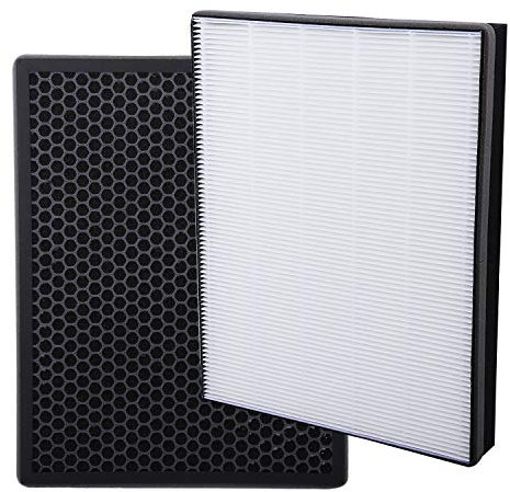 KEEPOW - Set di 2 filtri di ricambio per purificatore d'aria Philips AC4012/10, filtro HEPA e carbone attivo Philips AC4123/10 e AC4124/10 1+1