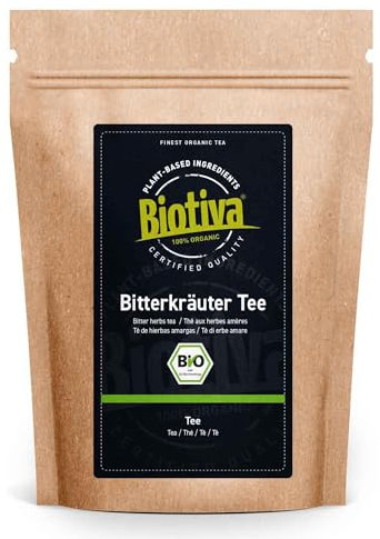 Erbe amare Tè biologico 100 g | ricco di erbe amare | Imbottigliato e controllato in Germania | Biotiva