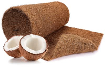 N Nagerteppich.de Kokosmatte aus 100% Kokosfasern - 50cm x 5m Rolle Anzuchtmatte mit Latex - Winterschutz und Kälteschutz für Pflanzen - Baumschutz Meterware Naturprodukt