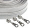 YaHoGa 9 m silberfarben endlos Reißverschluss Meterware silberfarben Band Reissverschluss 6mm-Spirale + 25 Nonlock-Zipper (silberfarben Band)