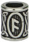 Gold77 EDELSTAHL Wikinger Runen Beads Bartperlen Dreadlocks - 6mm - Großlochperle Viking Nordisch Futhark Alphabet 24 verschiedene Buchstaben, Runen:Wunjo - w.v