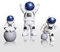 Stern-Astronauten Ornamente, Ornamente für das Zuhause, Raumfahrer Statuen Modell Astronaut Figur Astronaut Kuchendekoration Raumfahrer Dekor, 3-teiliges Set Blau
