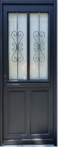 Porte D'entrée Bois Vitrée, Sobra, H,215xl,90 P, Droit Cote Tableau Gd Menuiseries