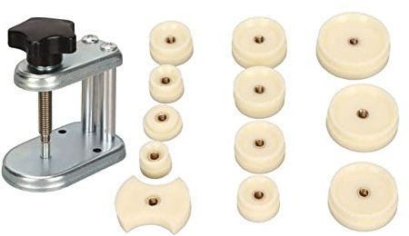 YUYTE Uhr Presse Einpresswerkzeug Set, Gehäuseschließer mit Hoher Genauigkeit für Uhrenreparatur Werkzeuge, Uhrenmacher Reparatur Werkzeug mit 12 Druckplatten Kunststoffeinsätze