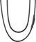 FaithHeart 2mm Kette für Junge, Kunstleder Kette mit Schwarz Verschwarz, Schwarz Lederhalsband 45cm lang, Perfekt Geschenk für Sohn Freunden
