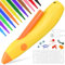 Tigvio Airbrush Set Kinder, Elektrischer Farbsprühstift mit 12 Filzstiften & 6 Schablonen, Airbrush Farben Sprühen für Kinder zum Malen & Zeichnen, Pustestifte mit Akku und USB-Kabel