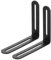 QUARKZMAN 2 Pièces Équerre d'Angle Réglable en Forme de L avec Fente, 12 x 10 Cm, en Acier Inoxydable, Support d'Angle à Angle Droit pour Meubles en Bois, Armoire, Noir