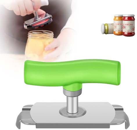 Effortless Arthritis Jar Opener, Arbeitssparender Dosenöffner, Glasöffner, Glasöffner Schraubdeckelöffner, für Familie, Picknick,Geschäft (Grün)