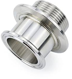 Ajustement du tuyau à double pince à double ferule Tri-collier à double virole, adaptateur sanitaire à filetage mâle(Without Nut,DN32 K64mm-K64mm)