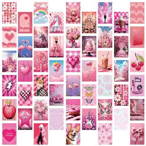 Bailinks 50 Stück Wandcollagen-Poster-Set, ästhetische Bildersammlung für Wanddekoration, perfekte Raumdekoration für Schlafzimmer und Wohnheim, ideal für Teenager-Mädchen und Jungen (Stil05)
