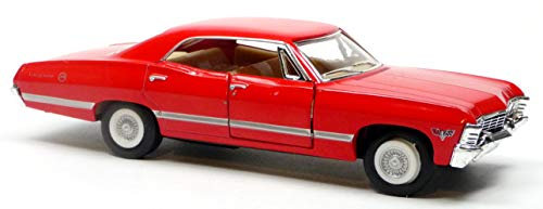 Generisch Modellauto kompatibel mit 1967 Chevrolet Impala rot Sammlermodell ca. 12,5cm