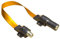 Good Connections® SAT Tür-/Fensterdurchführung mit Wetterschutz - High-Quality, extrem flach - F-Kupplung an F-Kupplung - Gesamtlänge inkl. Stecker 32 cm, flexible Länge 22 cm