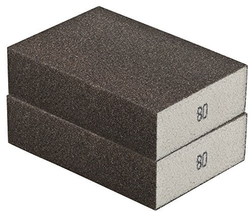 Schleifschwamm GROB 2-er Set I robuste Körnung 80, DIY, Handschleifer, für viele Materialien geeignet I hochwertiger Handschleifklotz, Schleifklotz, Schleifblock