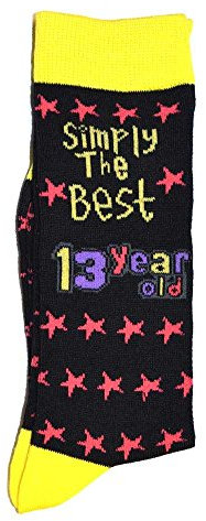 SHATCHI Simply The Best 13 Year Old Gift Novelty Socks for 13th Birthday Keepsake Gift Unisex For Her Him