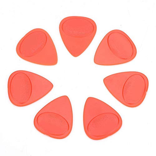 Gitarre Plektrum, 10 Stücke ABS Gitarren Plektren Picks Musikinstrument Zubehör (0,46 mm-1 mm Dicke)(Rot)