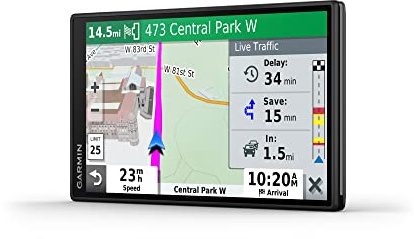 Garmin DriveSmart 55 y Traffic, navegador GPS, Pantalla de 5.5 Pulgadas, menús Simples en Pantalla, mapas fáciles de Ver