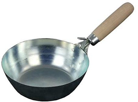 DEWEPRO Gipserpfanne - Gipspfanne - Mörtelpfanne - verzinkt - Durchmesser ø=170mm - Holzgriff