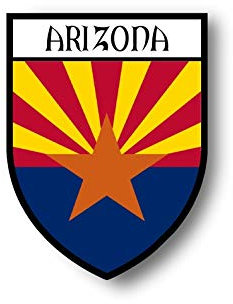 Akachafactory Aufkleber Sticker autoaufkleber Wappen Schild Flagge flaggen Fahne usa Arizona