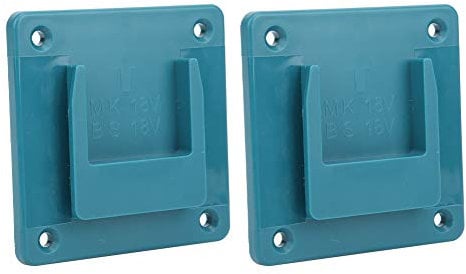 Electric Tool Holder, 2Pcs Machine Holder Wall Mount Storage Bracket Fixing Devices Fit for Makita 18V Electric Tool and Bosch 18V electric drill(Cyan)