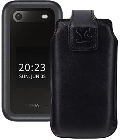 Original case compatible with Nokia 2660 flip case leather case mobile phone case leather case protective case in black