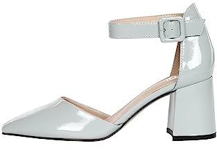 Rio Fiore Decolleté da donna, nero/bianco/grigio/blu/beige/tortora/verde/fucsia/viola/rosso, 7,5 cm, tacco a blocco, comode décolleté con cinghie, morbida finta pelle scamosciata/ecopelle, décolleté