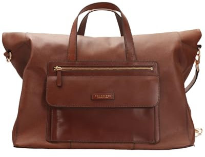 The Bridge Tasche Reisetasche Gym Leder mit Schultergurt Braun Modell 473102AG, braun