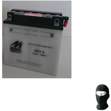 COMPATIBILE CON PIAGGIO Ape FL3 Europa (TL5T) 50 1995-1999 BATTERIA MB9-B MIDAC 12V/9AH YB9-B GIA'PRONTA AL MONTAGGIO BATTERIE PER MOTO SCOOTER SPECIFICA ITALIANA