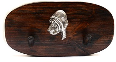 Art-Dog Wooden Dog Hanger - Handmade Pine Wood Dog Lead Holder for Wall - Dog Lead Hook – Dog Lead Hooks for Wall – Dog Lead Holder – 10x20cm – Bloodhound