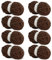 Hombys Dark Coffee Chunky Chenille-Garn zum Häkeln und Stricken, super sperrig, weicher Plüsch, 8 Jumbo-Packungen (27 m, je 237 g)