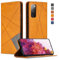 Jawneny Handyhülle für Samsung Galaxy S20 FE Hülle, Schutzhülle S20 FE 4G/5G Leder Wallet Kartenfach Flip Case Standfunktion Stoßfeste Klapphülle für Samsung S20 FE 6.5 Zoll Handytasche Cover (Gelb)