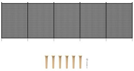 POOL FELLOWS Clôture de sécurité amovible pour piscine 1,23 m x 4,58 m, barrière de jardin pour enfants et animaux domestiques, clôture temporaire en maille pour jardin, piscines creusées, section de