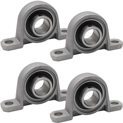 GOIYZTTR 4 Stück Vertical Gehäuselager 20mm Kugellager Lagerbock KP004 Flanschbohrungen Gehäuselager für Mechanische Teile Zubehör
