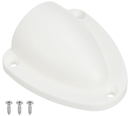 PATIKIL 2-1/2 Nylon Marine Wire Cable Vent Cover, 1 Pcs Plastic Clam-shell Vent Cap with Installation Screws for Boat Yacht, White