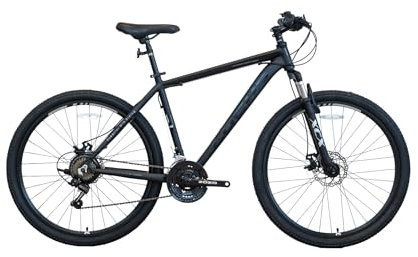 LUCHS Titan – Sportliches MTB mit 21-Gang-Schaltung, Scheibenbremsen & Aluminiumrahmen | 27,5 & 29 Zoll | Für Jungen & Herren - Mountainbike, Jungen & Herren Fahrrad (Schwarz, 27,5 Zoll)