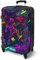 NoBoringSuitcases.com® Koffer Kinder Groß 67x43x25 cm Reisekoffer Kinderkoffer 4 Rollen Leicht Koffer Trolley Mittelgroß Hartschalenkoffer Kind Fußball - Graffiti - Neon