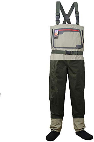 Kylebooker Waders Pesca Nuovi Pesci di Mosca di Pesca di Mosca dei Piedini del Piede dei Nuovi Uomini di Stile Wader Pesca Impermeabile Traspirante Accessibile KB004