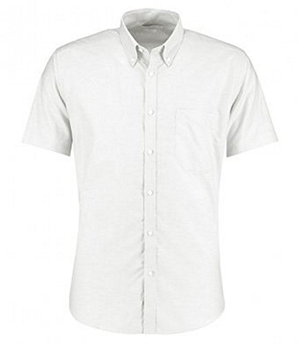 Kustom Kit Mens Slim Fit Oxford Shirt (18) White