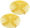 Young Wolf 2Pcs Car Wash Cleaning Kit Bucket Guards Plastic Car Vehicle Washing Kits Insert Bucket DIrt Remove Fliter (Yellow, 23.5cm)