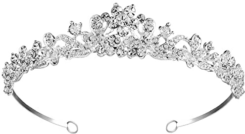 HEALLILY Strass Kristall Tiara Hochzeit Tiara Krone für Frauen Hochzeit Braut Party Dekoration, Kristall Strass