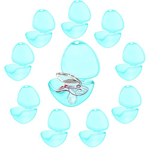 10 Stück Schnullerbox für Baby Schnullerbox mädchen Schnulleraufbewahrung Box Tragbar Schnuller Box Staubdicht (Blau)
