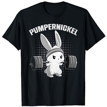 Pumpernickel - Fitness Häschen Osterhase Gym Kaninchen T-Shirt